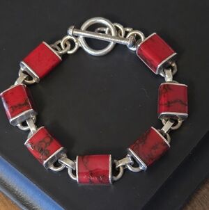 RARE Silpada Sterling Silver & Stone Bracelet